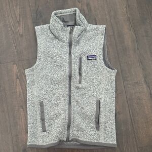 Worn 2x Patagonia Better Sweater Gray Zip Vest Size small